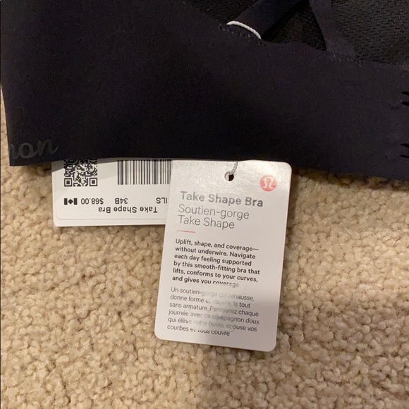 FLASH SALE- Lululemon NWT take shape bra black $68 - Picture 3 of 4